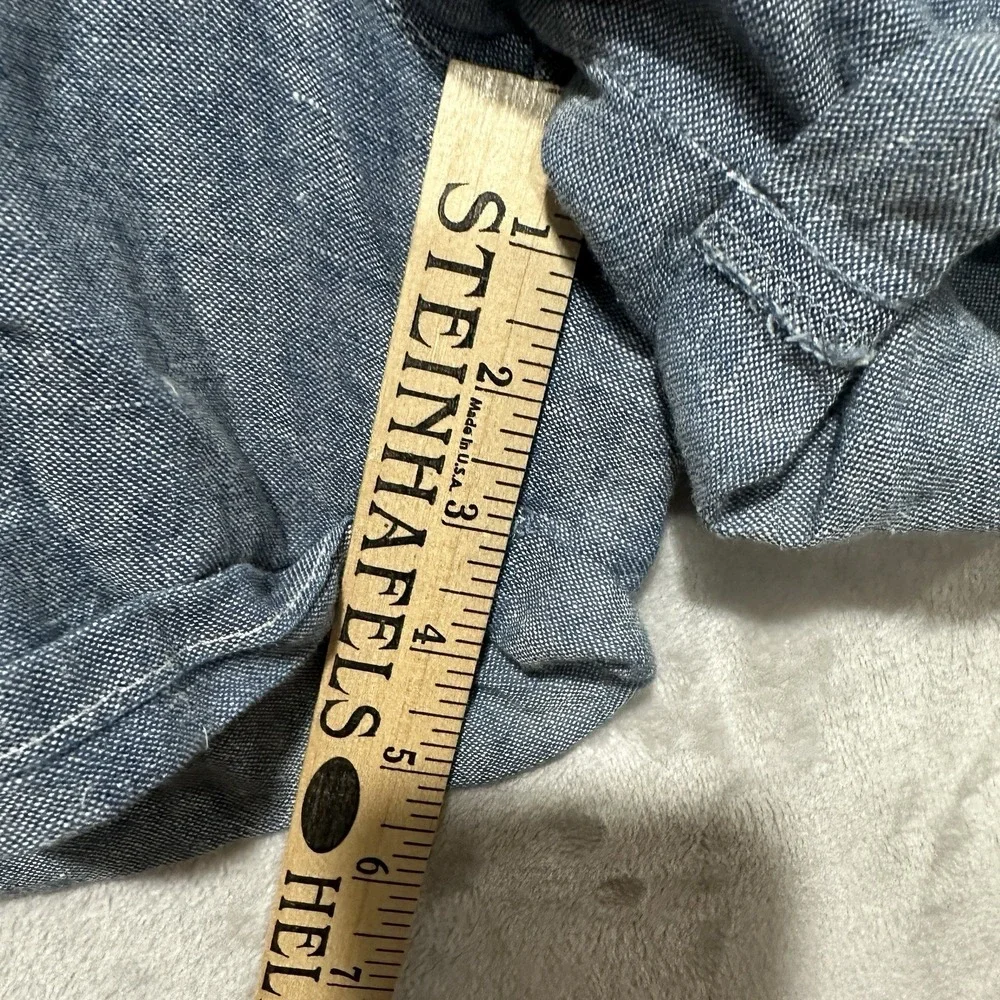 Levi's Chambray Shorts Women's 31 Light Blue Linen Blend‎ Shorts With Pocket NWT